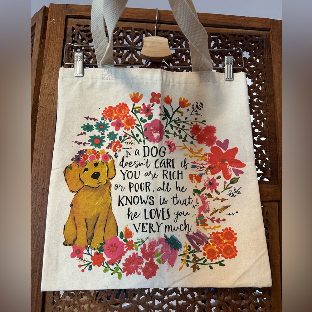 NATURAL LIFE ‘Dog Doesn’t Care’ Canvas Tote - Picture 3 of 8